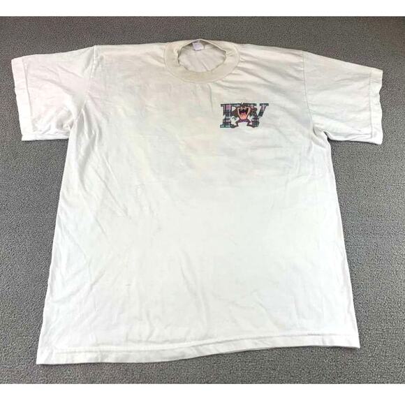 Hectors Men Large Vintage 90's Plaid Tazmanian Devil Puerto Vallarta Mexico - Picture 2 of 12